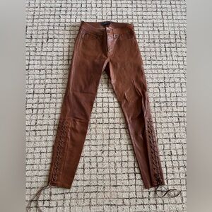 Polo Ralph Lauren Camel 100% Leather Pants